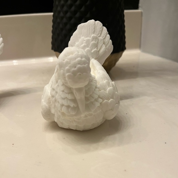 VTG A. Santini White Hand Carved Alabaster Marble Dove Love Bird Italy 1960s OBO - Picture 1 of 5